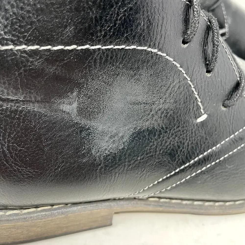 Sonoma Black Bayport Faux Leather Chukka Boots Mens Size 10.5